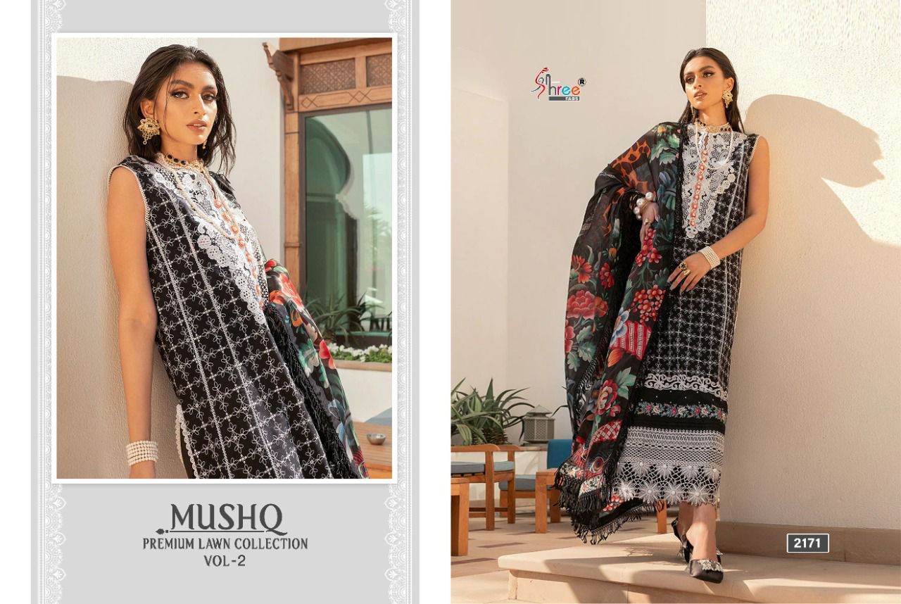 Shree Mushq Premium Lawn 2 New Fancy Ethnic Wear Pakistani Suits Collection
